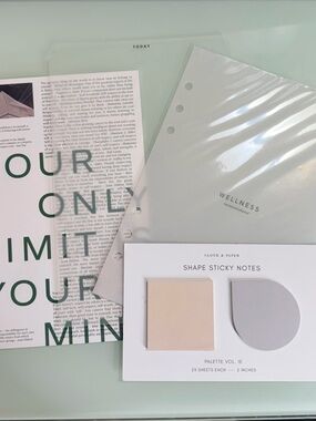 Cloth & Paper Dashboard Insert- Poly Today Divider - Shape Sticky Notesi Set